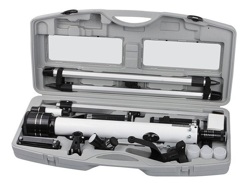Telescopio Sky Looker 70060TX Refractor 60mm Apertura con Maleta y Trípode Ajustable