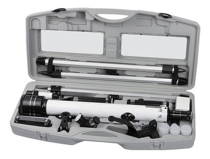 Telescopio Sky Looker 70060TX Refractor 60mm Apertura con Maleta y Trípode Ajustable