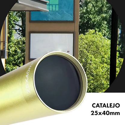 Catalejo Monocular Estilo Pirata 25x40 mm con Estuche de Transporte