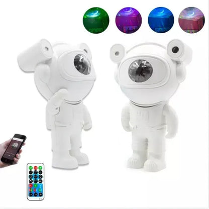 Lámpara y Parlante LED Astronauta Blanco 19cm para Decoración y Ambiente Estelar