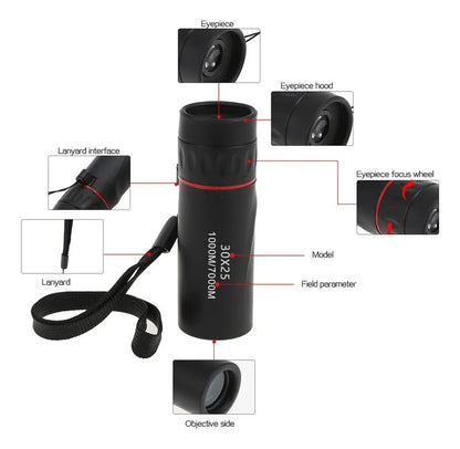 Monocular HD 10x de Alta Precisión – Compacto, Liviano y con Estuche