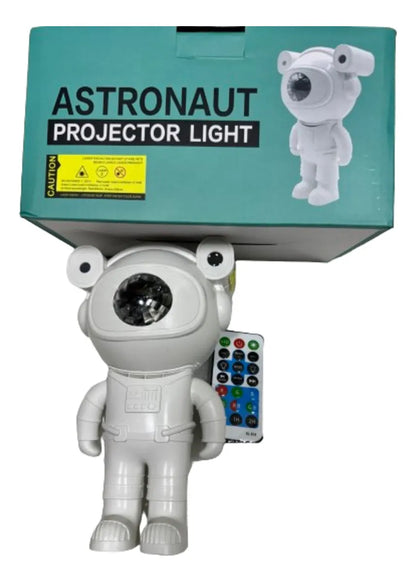 Lámpara y Parlante LED Astronauta Blanco 19cm para Decoración y Ambiente Estelar