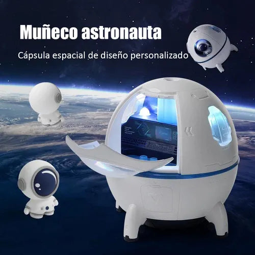 Humidificador Astronauta con LED – Vaporizador Ambiental Silencioso y Portátil
