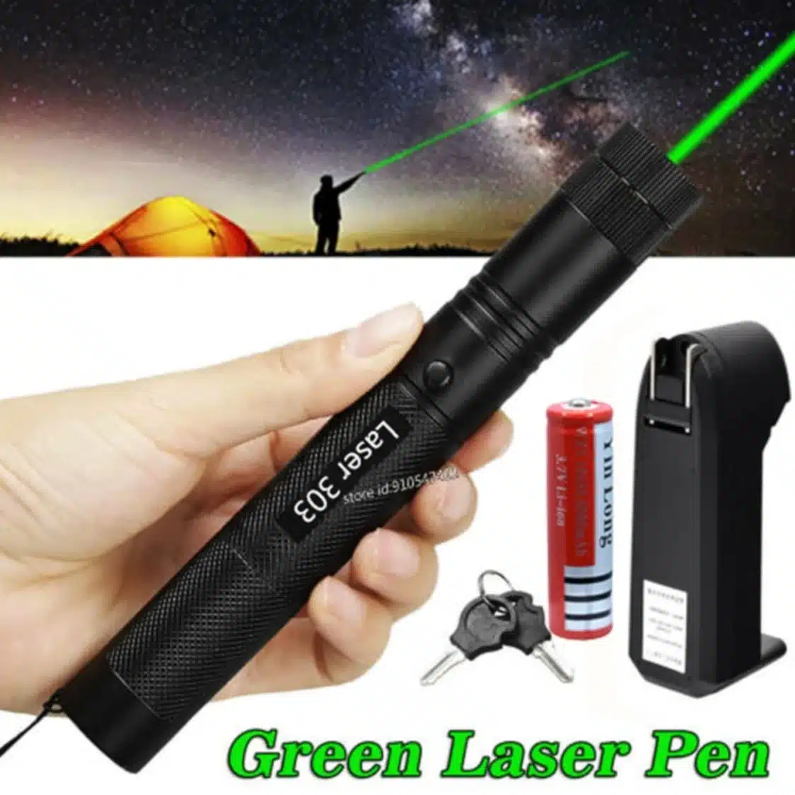 Puntero Laser Luz Verde Potente 10000 Mw Recargable Cargador