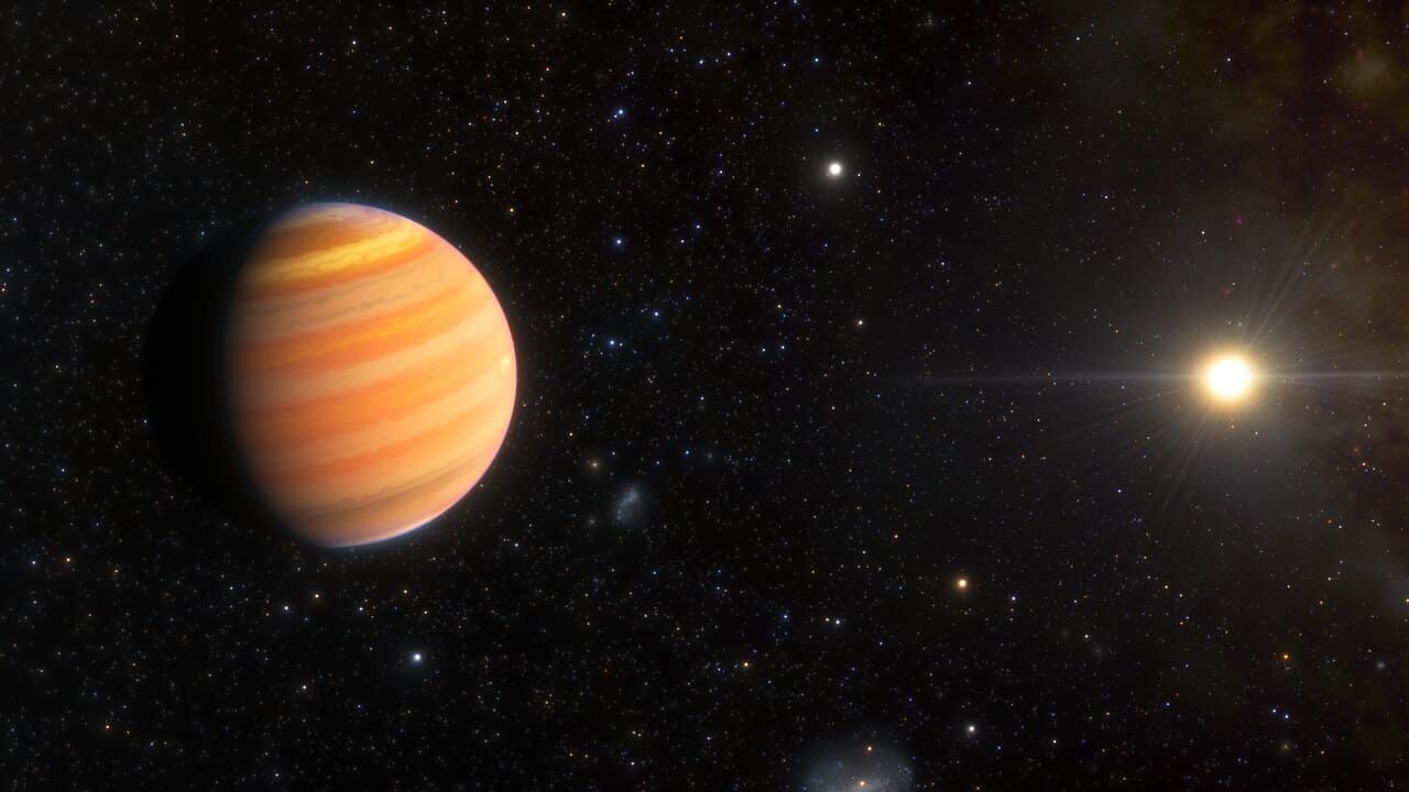 Actualmente estás viendo Science Release: Astrónomos descubren inusual exoplaneta gigante con una órbita extremadamente rara